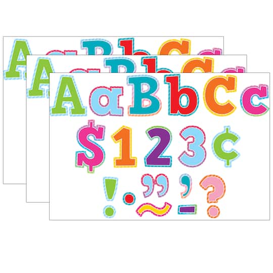 Teacher Created Resources Colorful Vibes 4" Bold Block Letters, 3 Packs of 690